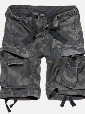 BRANDIT Men's Military Gray Camo Cargo Shorts